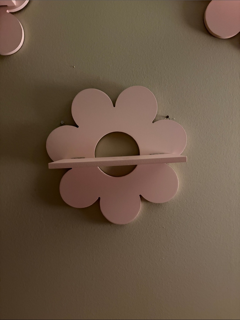 Pink Flower Wall Shelf